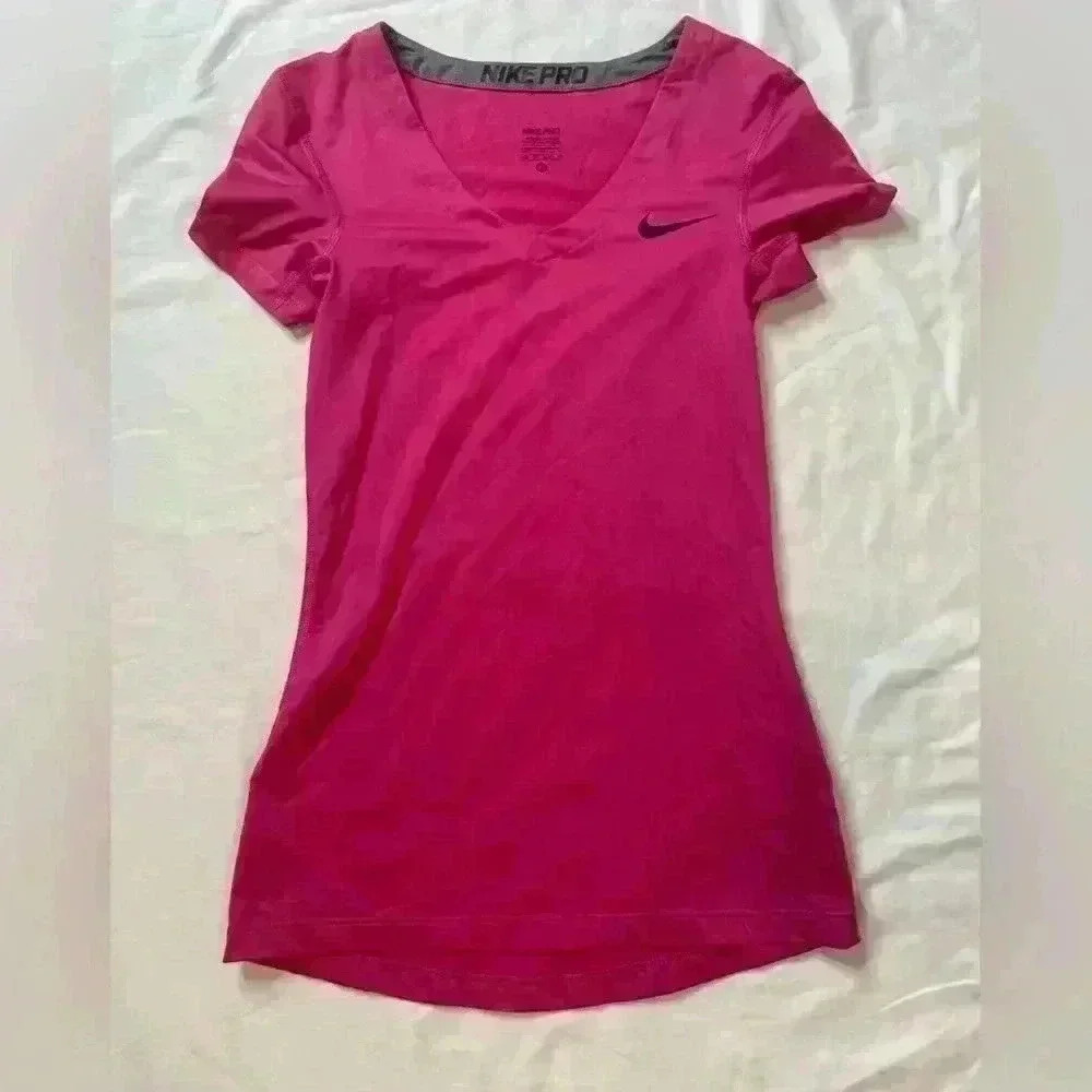 Nike Pro Dri Fit Short Sleeve Women’s Size XS Workout Active Shirt Pink